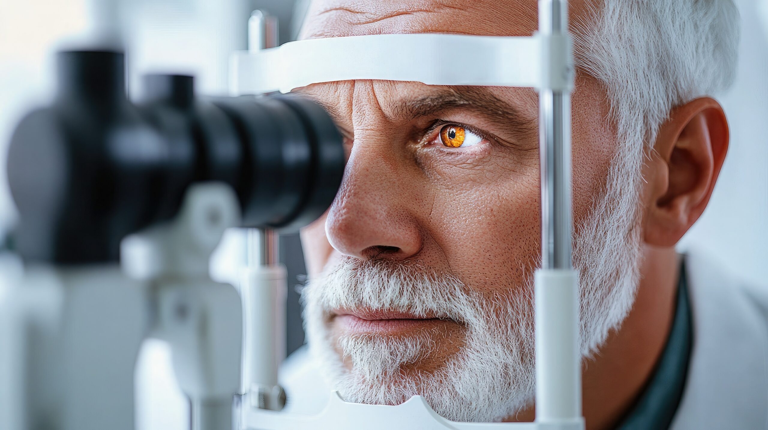 Eye exam equipment in clinic